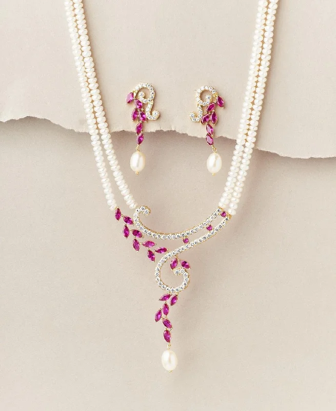 Ravishing Real Pearl Necklace Set