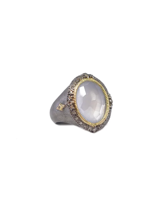 Simple Engagement Rings For Subtle Glam-Turkish Oval Chalcedony Crivelli Ring