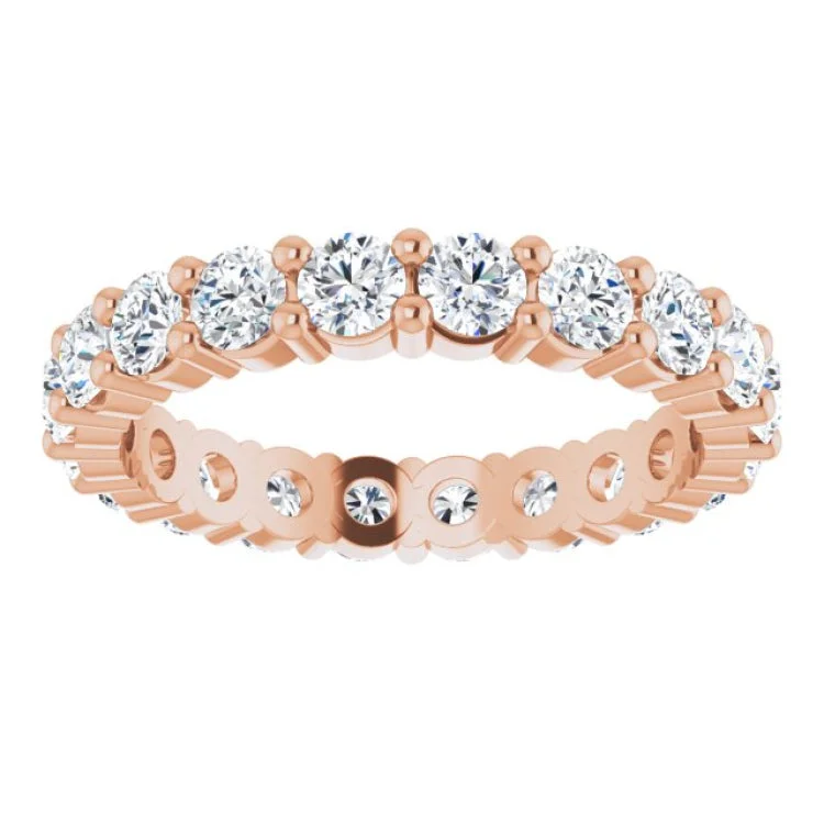 Timeless Wedding Bands For Classic Style-14K Rose 1 3/4 CTW Lab-Grown Diamond Eternity Band Size 4.5