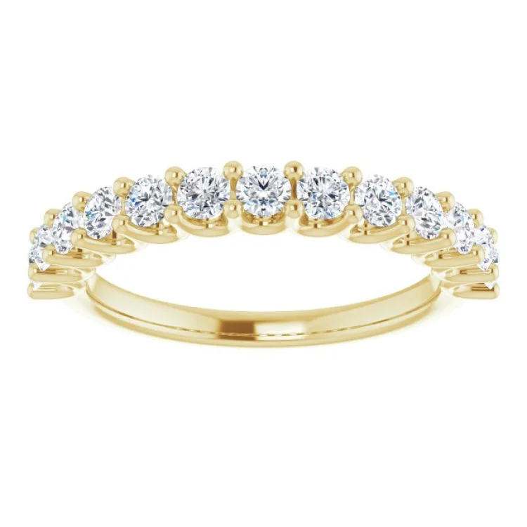 Stunning Sapphire Rings For Bridal Glam-14K Yellow 9/10 CTW Lab-Grown Diamond Anniversary Band