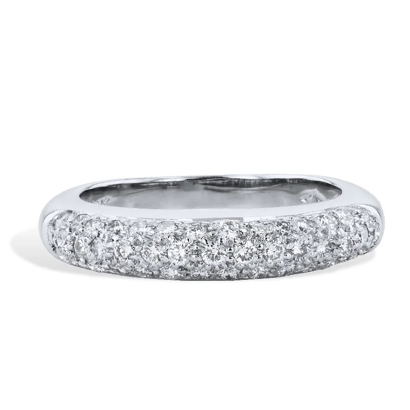 Bold Engagement Bands For Unique Proposals-0.50 Carat Pave-Set Diamond Band Ring