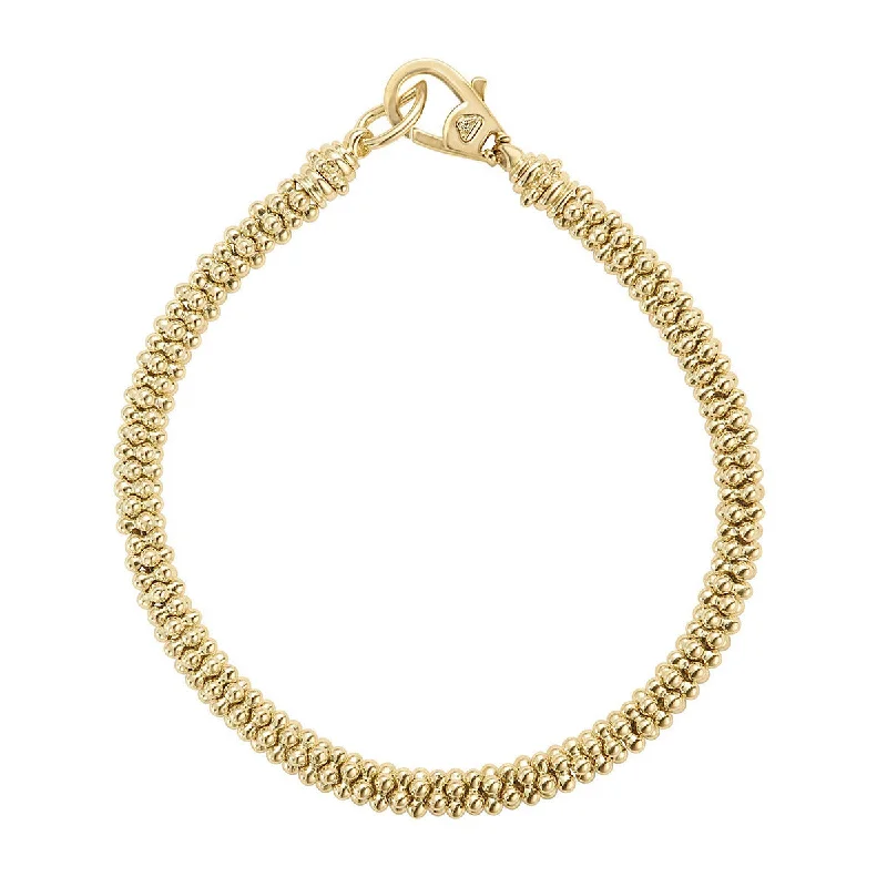 Simple Adjustable Chain Bracelets For Everyday Wear-Thin Gold Beaded Bracelet