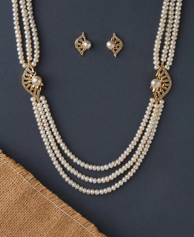 Ravishing Real Pearl Necklace Set