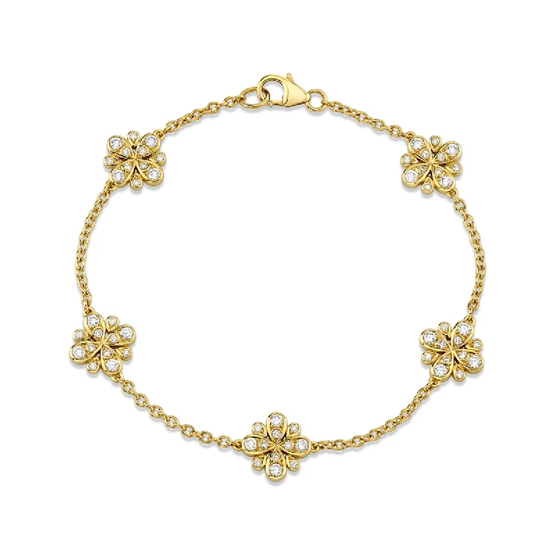 Timeless Gold-Chain Bracelets For Luxury Fashion-Scallop Jubilee 5 Cluster Bracelet