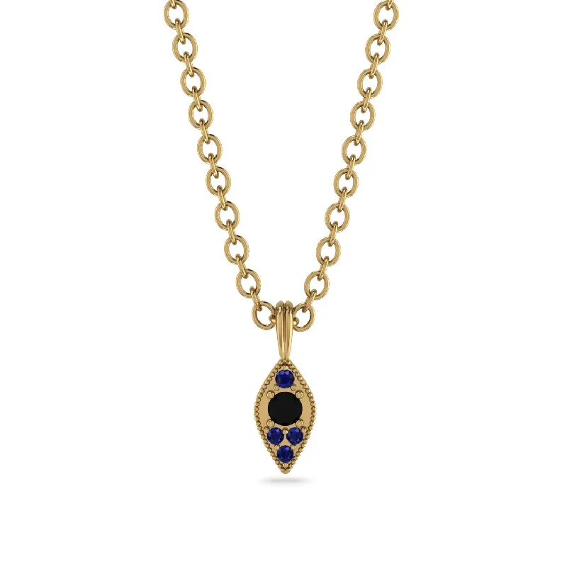 Milgrain Sapphire Necklace - Jessie No. 67