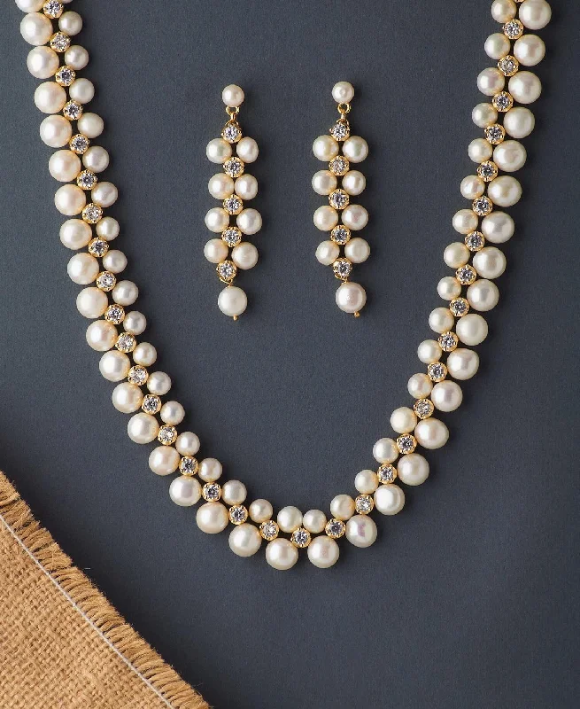 Ravishing Real Pearl Necklace Set