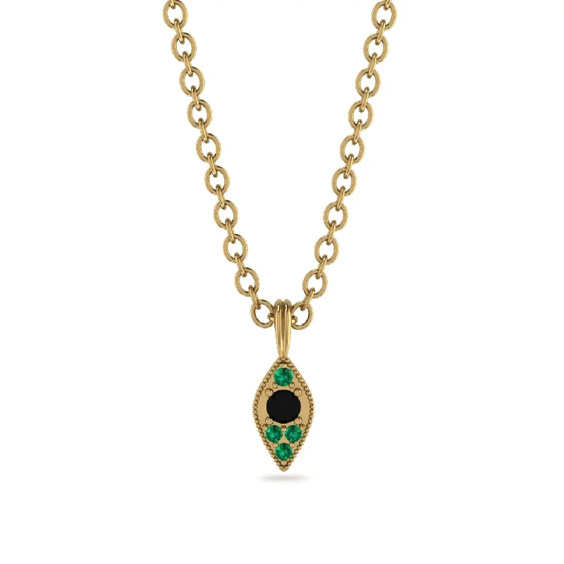 Milgrain Emerald Necklace - Jessie No. 22