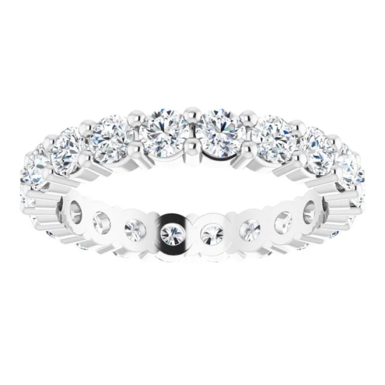 Elegant Engagement Rings For Stylish Proposals-14K White 2 CTW Lab-Grown Diamond Eternity Band Size 7.5