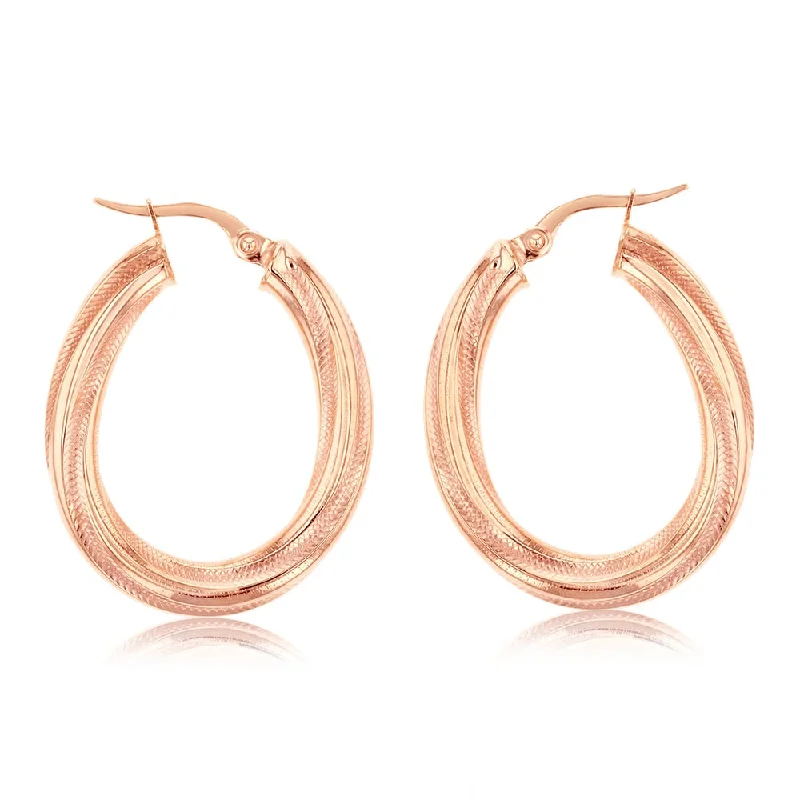 Affordable Hoop Earrings For Everyday Wear-9ct Yellow Gold Twisted Hoop Earrings