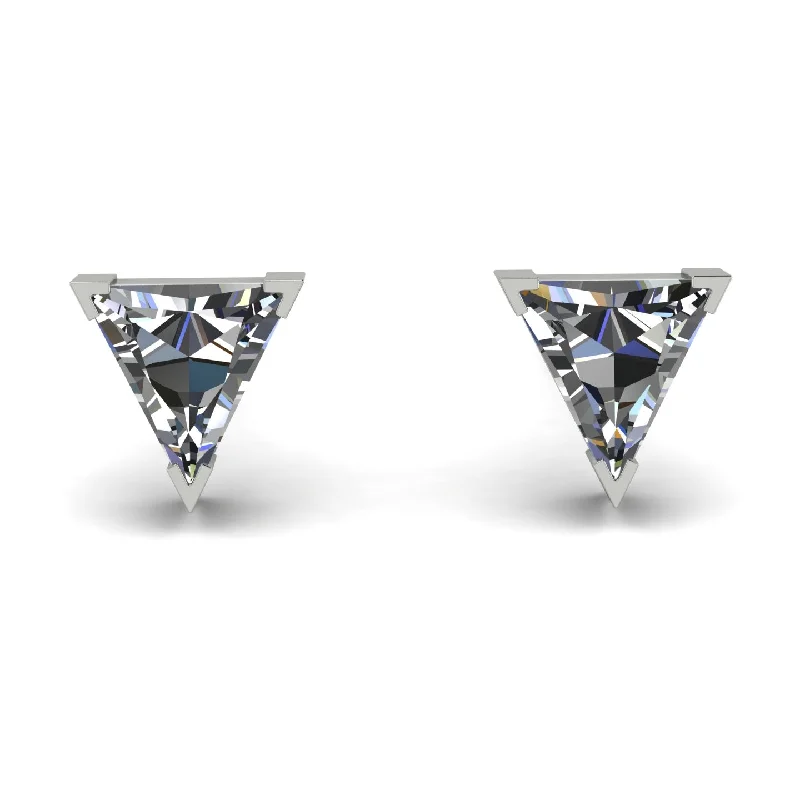 Stylish Drop Earrings For Elegant Fashion-Triangle Cut Diamond Earrings  - Clementine No. 3