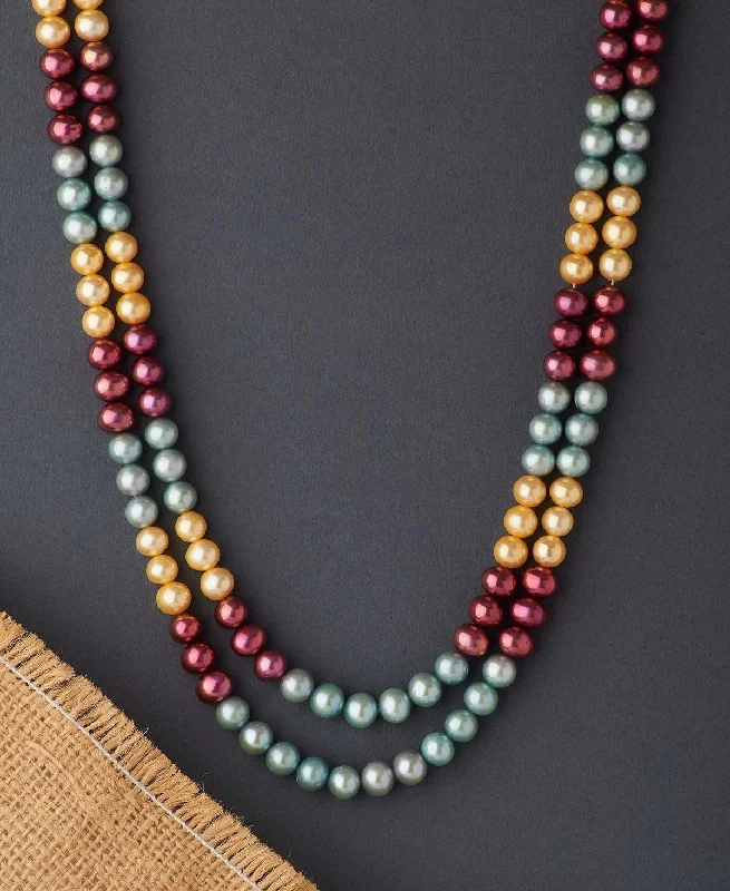 Graceful Multi Colour Pearl Necklace