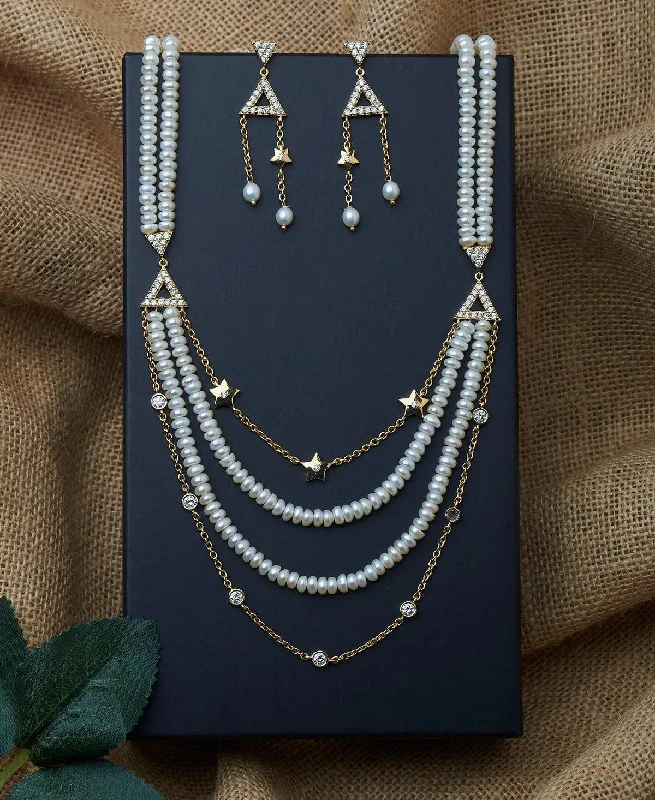 Gorgeous Real Pearl Necklace Set