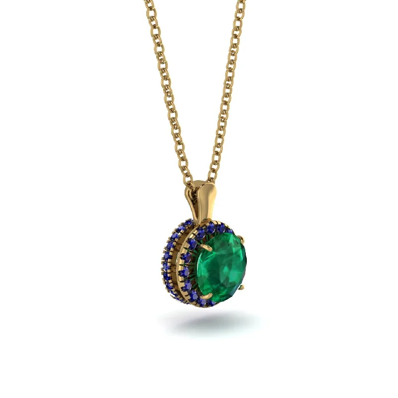 Hidden Halo Emerald Necklace - Catalina No. 64