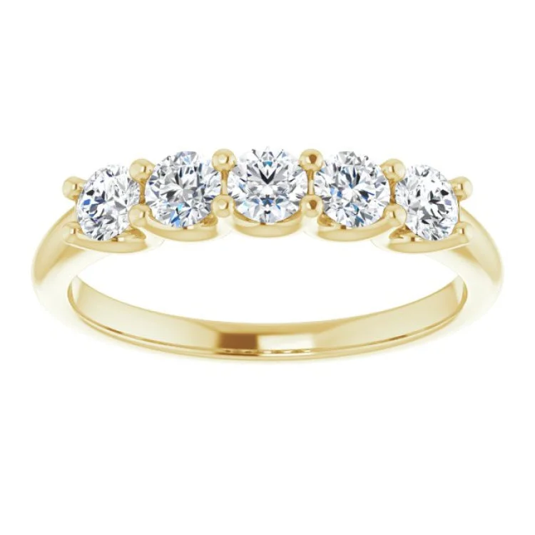 Unique Diamond Wedding Bands For Fashion-Forward Couples-14K Yellow 5/8 CTW Lab-Grown Diamond Anniversary Band