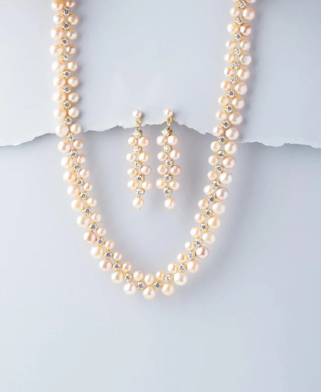 Ravishing Real Pearl Necklace Set