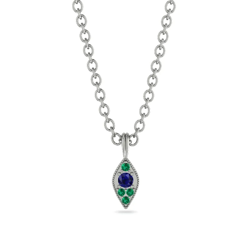 Milgrain Emerald Necklace - Jessie No. 30