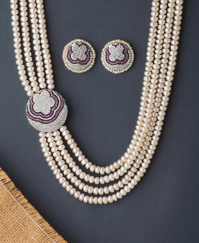 Ravishing Real Pearl Necklace Set