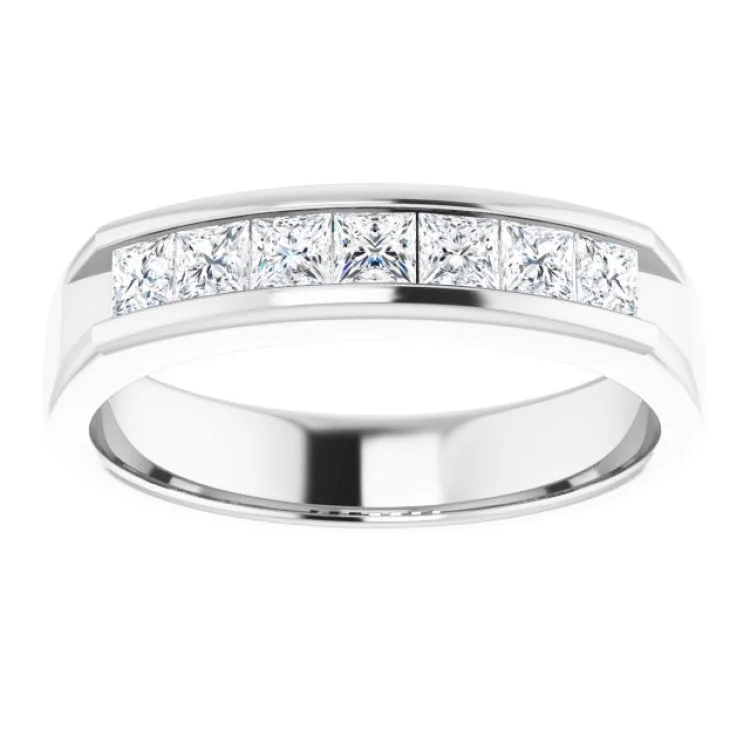 Stunning Sapphire Engagement Rings For Luxury Brides-Platinum 9/10 CTW Natural Diamond Band