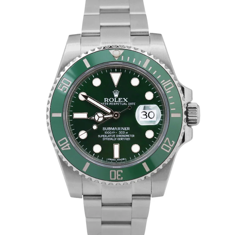 High-Tech Fitness Watches For Health Monitoring-MINT 2018 Rolex Submariner HULK Green Ceramic Stainless Steel 40mm 116610 LV