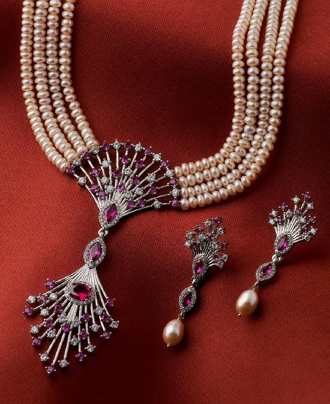 Ravishing Real Pearl Necklace Set