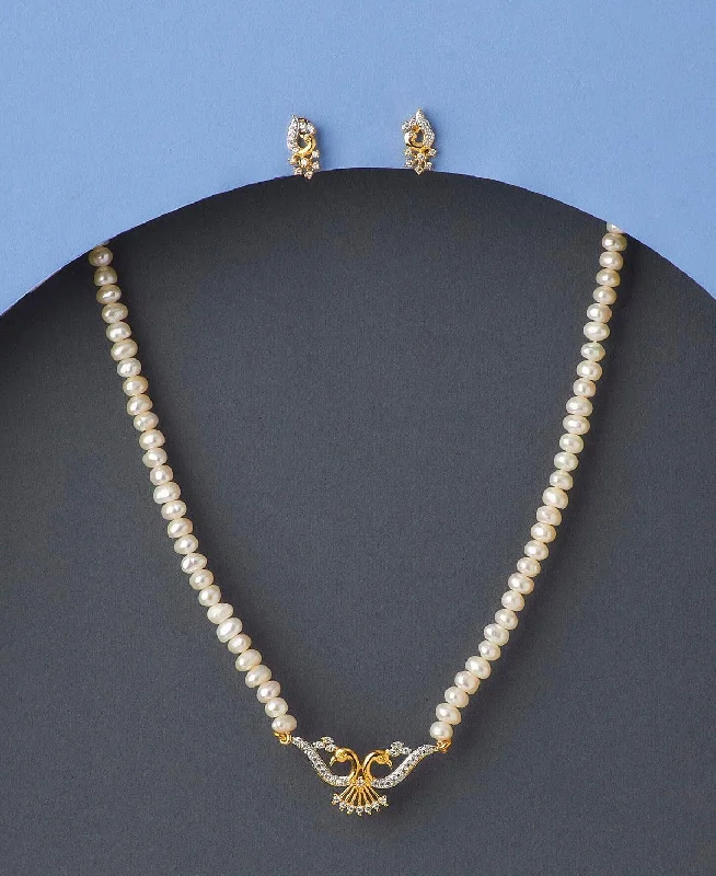 Peacock Real Pearl Necklace Set