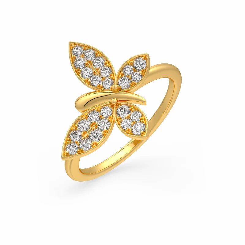 Unique Engagement Rings For Creative Proposals-Beaming Butterfly Ring