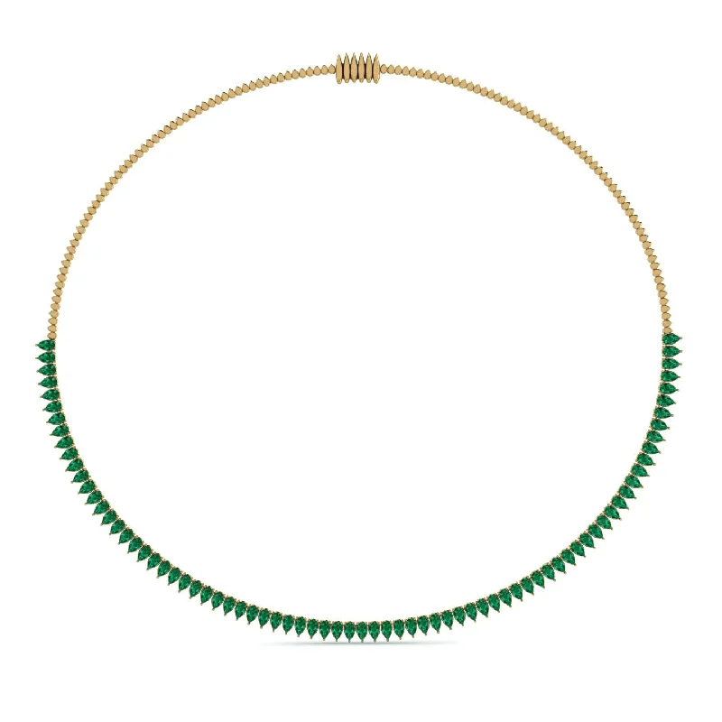 Necklace Emerald Pear Shape - Aitana No. 4