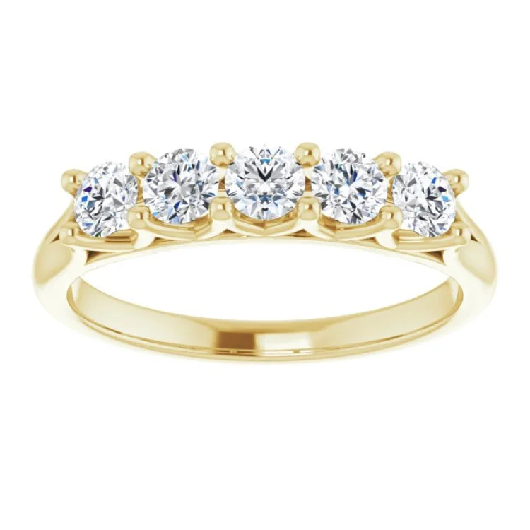 Luxury Platinum Engagement Rings For Brides-14K Yellow 5/8 CTW Lab-Grown Diamond Anniversary Band