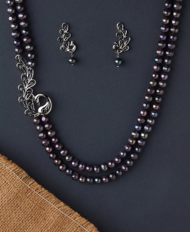 Ravishing Peacock Real Pearl Necklace Set