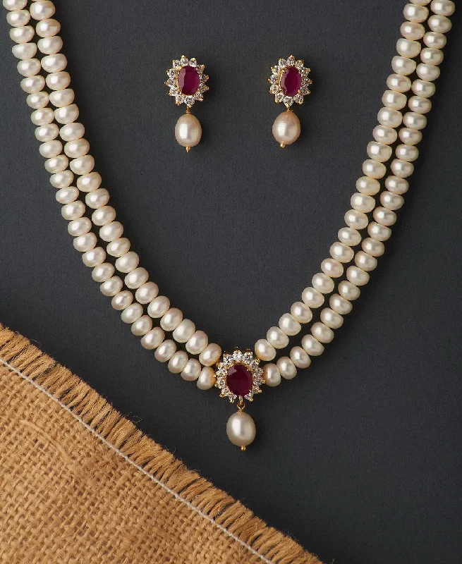 Ravishing Real Pearl Necklace Set