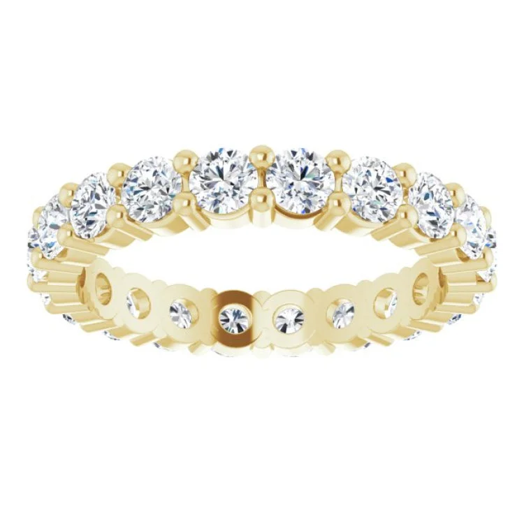 Luxury Wedding Bands For Stylish Brides-14K Yellow 1 3/4 CTW Lab-Grown Diamond Eternity Band Size 4