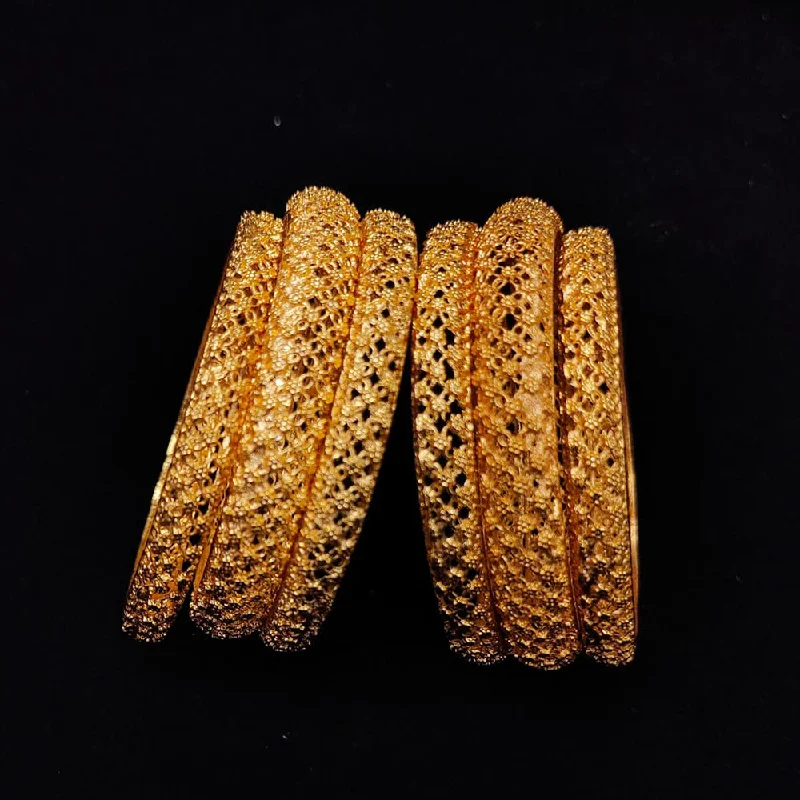 Luxury Cuff Bangles For High-End Glam-Pooja Bangles Gold Plated Bangles Set