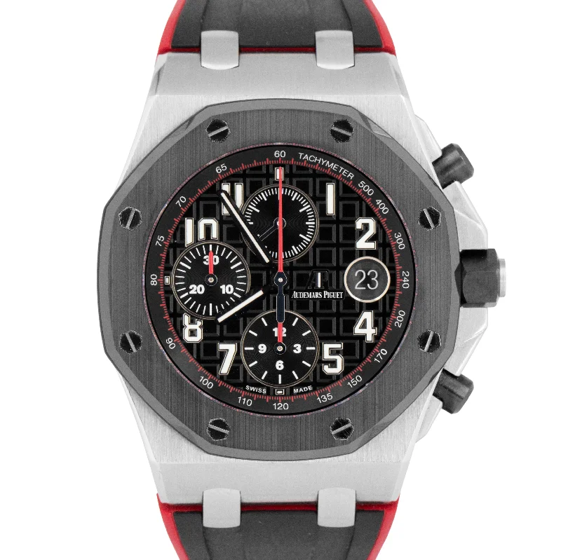 Timeless Swiss Watches For Luxury Appeal-MINT Audemars Piguet Royal Oak Offshore CERAMIC VAMPIRE Steel 42mm Watch 26470SO