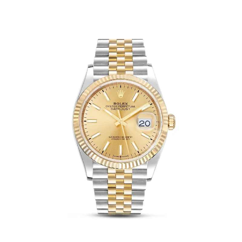 Stunning Designer Bracelets For High-End Glam-Rolex DateJust 36mm Champagne Dial , Jubilee Bracelet