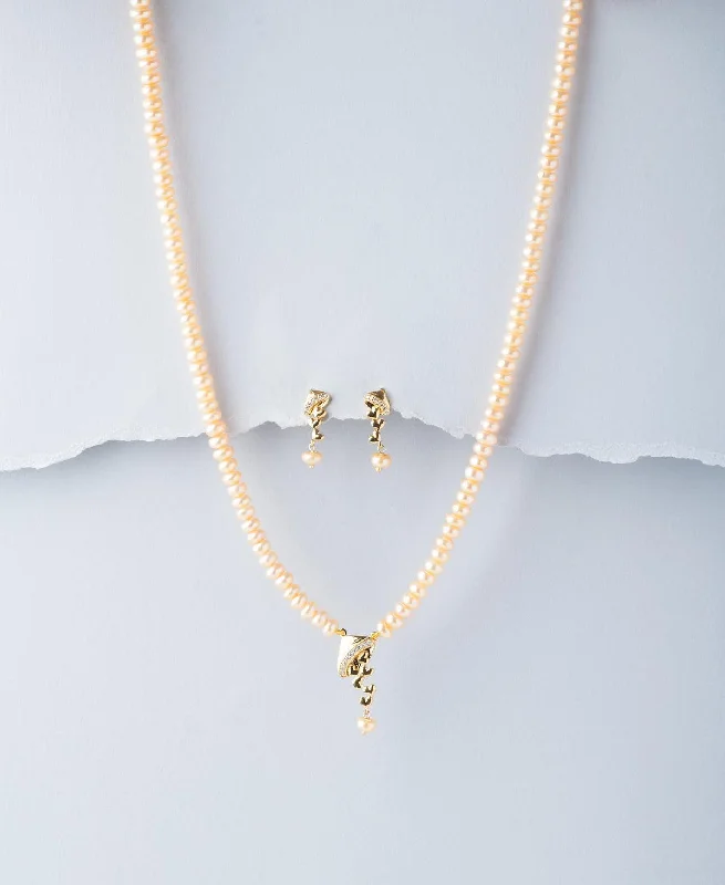 Stunning Real Pearl Necklace Set