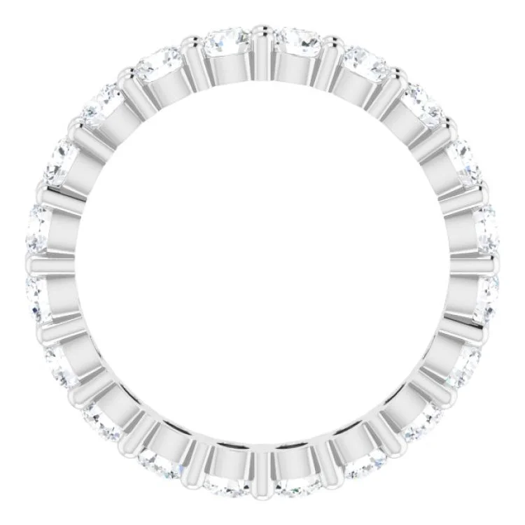 Timeless Wedding Rings For Classic Brides-14K White 2 1/8 CTW Lab-Grown Diamond Eternity Band Size 8