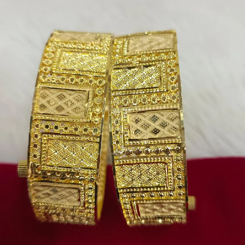 Sparkling Crystal Bangles For Elegant Glam-Pari Art Jewellery Forming Openable Bangles Set