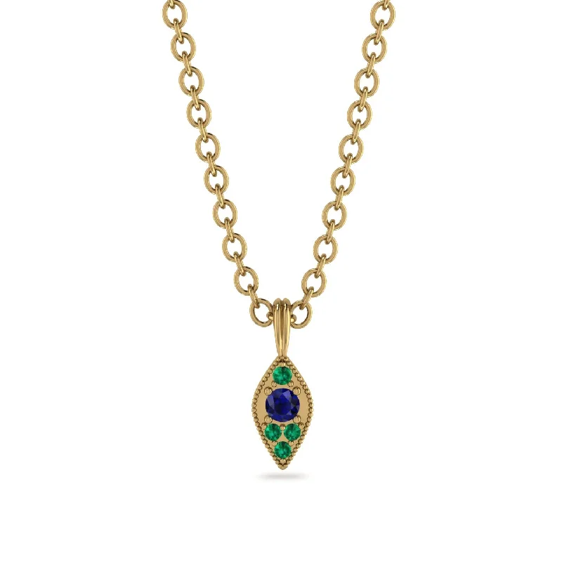 Milgrain Emerald Necklace - Jessie No. 28