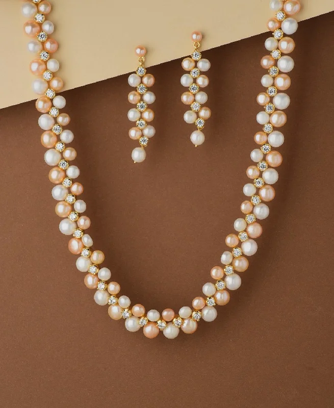 Ravishing Real Pearl Necklace Set