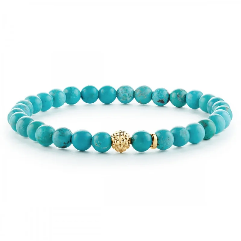 Beautiful Pearl Stretch Bracelets For Elegant Glam-Turquoise Bracelet