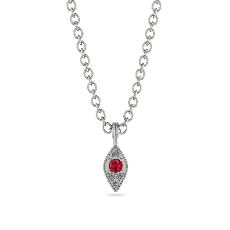 Milgrain Diamond Necklace - Jessie No. 12