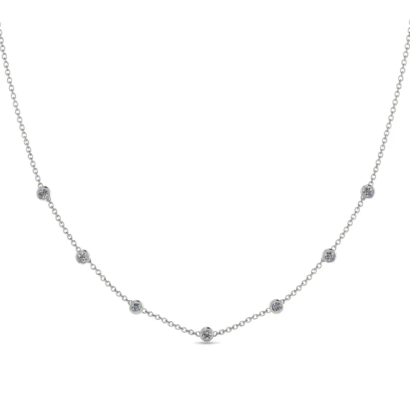 Minimalist Bezel Diamond Necklace - Liv No. 3