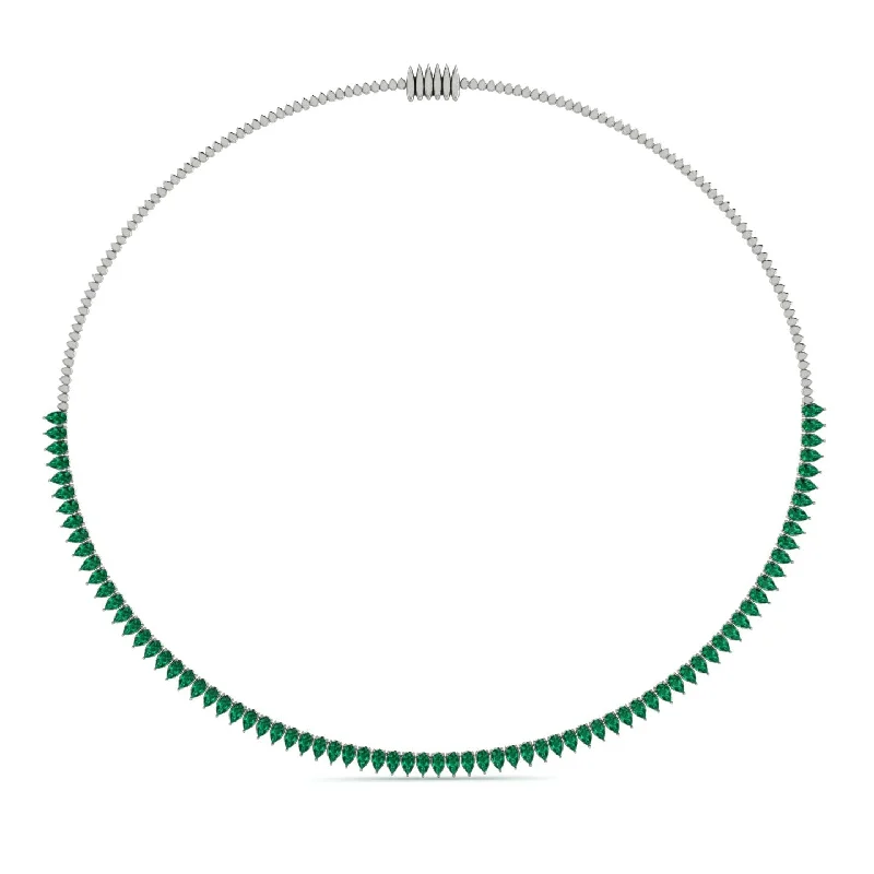 Necklace Emerald Pear Shape - Aitana No. 6