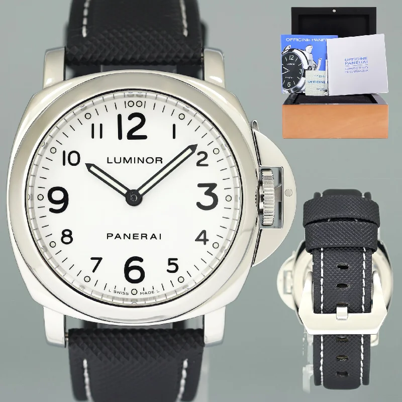 Waterproof Sports Watches For Active Lifestyles-MINT PAPERS Panerai PAM00114 Luminor 44mm White Steel Watch Box