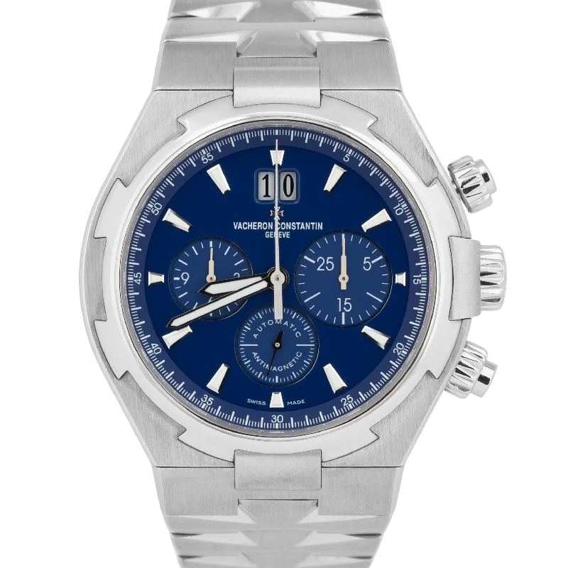 Stunning Multi-Function Watches For Bold Fashion-PAPERS Vacheron Constantin Overseas Chronograph BLUE 42mm Stainless Steel 49150