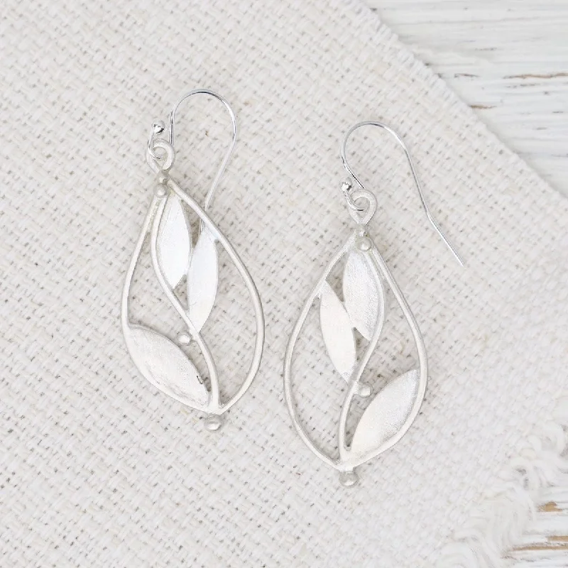 Exclusive Earrings For Fine Jewelry Lovers-Large Floral Teardrop Earrings