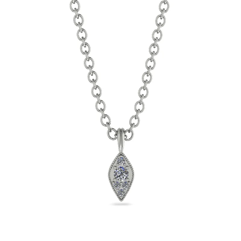 Milgrain Diamond Necklace - Jessie No. 3