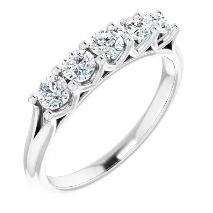 Elegant Cocktail Rings For Evening Glam-Platinum 5/8 CTW Lab-Grown Diamond Anniversary Band