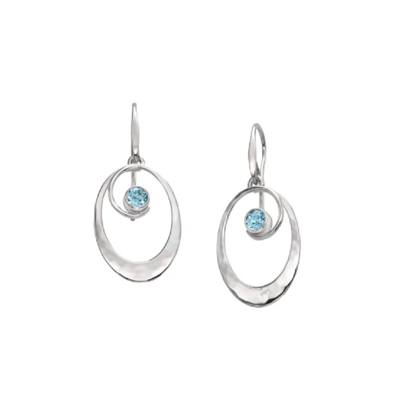 Handmade Pearl Earrings For Luxurious Glam-Blue Topaz Sophia Earrings