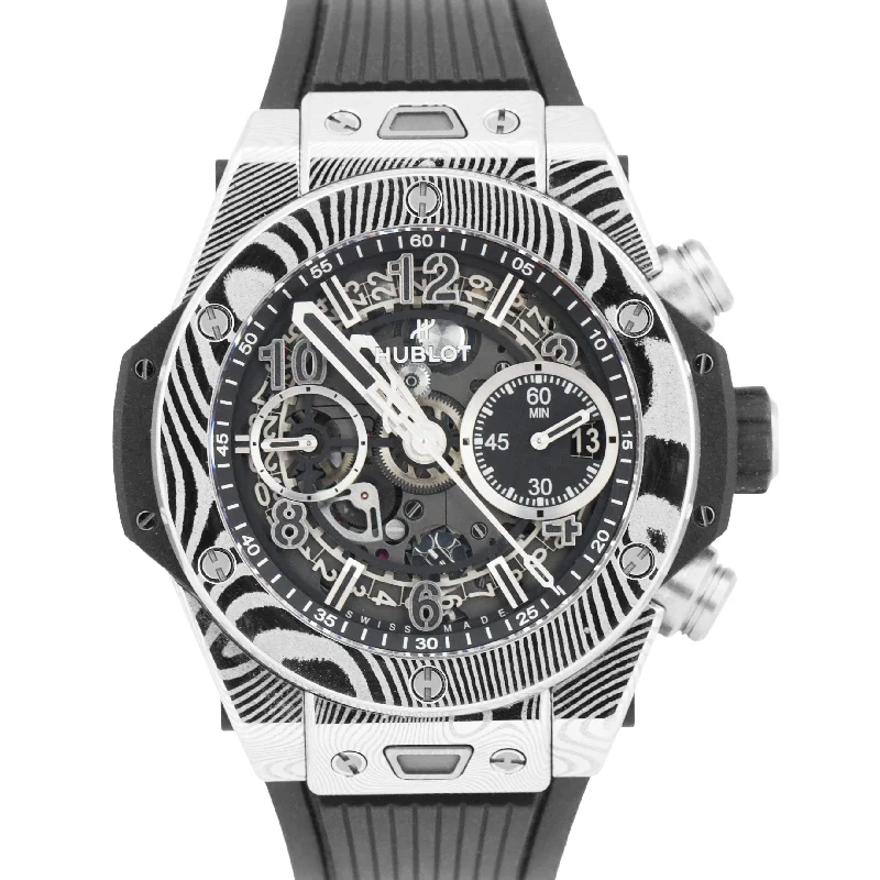 Classic Watch Sets For Luxury Fashion-PAPERS Hublot Big Bang Chronograph 42mm DAMASCUS STEEL 441.DS.1170.NR.GAS22 BOX